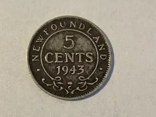 5 Cents New Foundland 1943