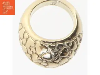 Guldfarvet ring med hjerte mønster fra Dyrberg Kern (str. 54 mm)