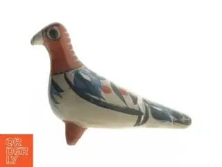 Dekoreret keramik fugl (str. 20 cm)