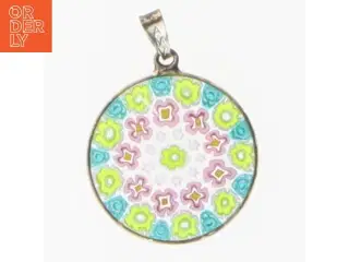 Millefiori-halskædevedhæng (str. Ø. 2,5 cm)