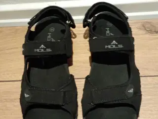Fine herresandaler med Velcro, MOLS, skind, str. 4