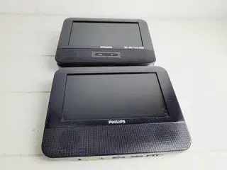 ⭐️- 2 stk LCD Skærme m. Mini dvd afspiller Philips
