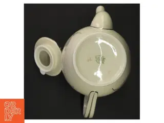 Kande med blomstermotiv og låg fra Københavns Porcellains Maleri (str. 21 x 13 cm)