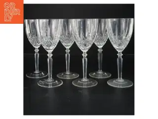 Sæt af seks krystalglas (str. 20x8 cm)