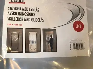 Støvdør med lynlås