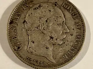 2 Kroner 1897 Danmark - Dårlig stand