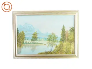 Maleri i ramme natur billede  Ukendt (str. LB:62,5x46cm)