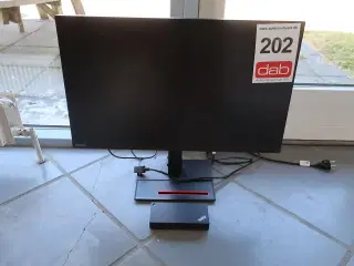Lenovo ThinkVision T27h-2L 27" QHD-skærm + dockingstation