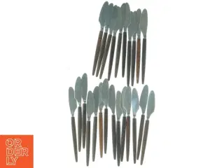 24 stk. Raadvad Eton knive i rustfrit stål med palisander træhåndtag (str. 21,5 x 2 cm)