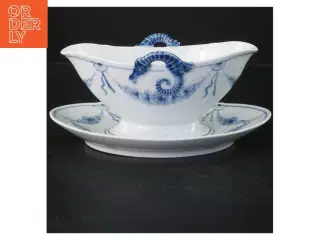 Porcelæns sauceskål på fod fra B&G (str. 24x11 cm)