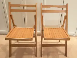 Vintage klapstole i massivt bøgetræ – klassisk sve