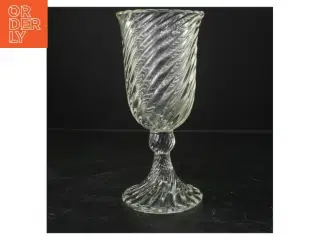 Glas vase med spiraldesign (str. 23x11 cm)