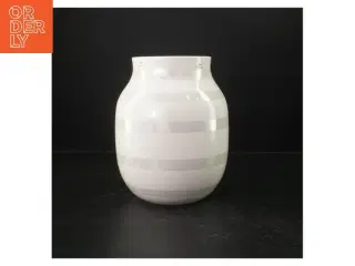 K&#228;hler vase med grå striber fra K&#228;hler (str. Ø. 11,5. længde, 22 cm)