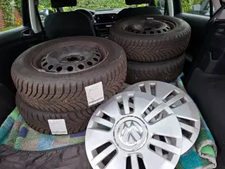 4 stålfælge med vinterdæk til VW Up. 