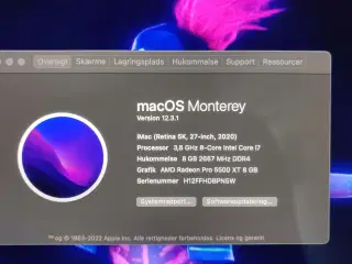 iMac, iMac 27” 5K Retina 2020 MXWV2