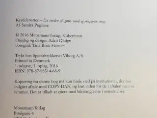 KRYDDERURTER (opskriftsbog), af Sandra Pugliese