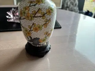 Cloisonne vase.