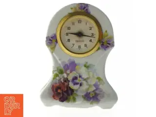 Vintage ur med blomsterdesign (str. 14,5 cm)