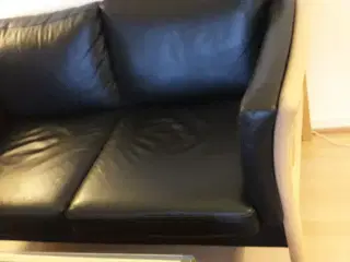 Okselædersofa 2 PERS.