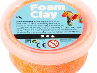 Foam Clay® Neon Orange - 35g Selvhærdende Modellervoks