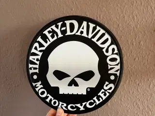Metalskilt med Harley-Davidson