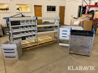 Varebilsreoler Sortimo - 4 moduler