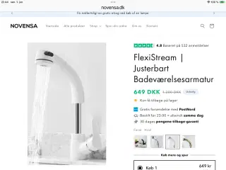 Blandingsbatteri til toilet