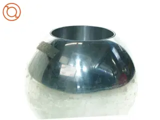 Sølvfarvet skål i rustfrit stål fra Ikea (str. 14 x 11 cm)