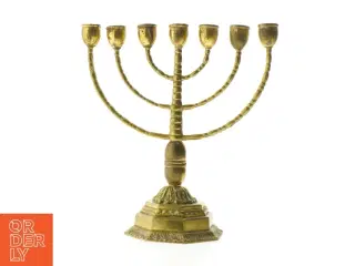 Messing Menorah lysestage (str. 26x27,5 cm)