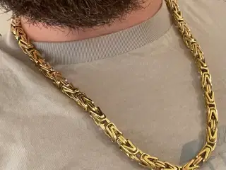 8mm 14kt goldfilled firkantet kongekæde