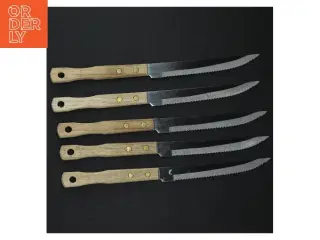 Steakknive med træhåndtag