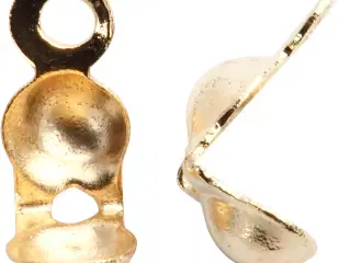 Knudeskjulere med øje, L: 8 mm, diam. 3 mm, forgyldt, 20stk./ 1 pk.
