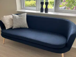 Sofa 3 personer - Blå stof 