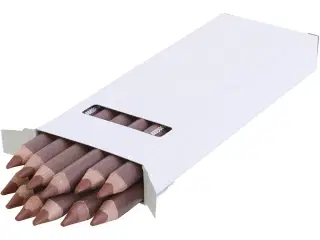 Edu Kraftige Farveblyanter 12 stk. - Lys Brun 10 mm