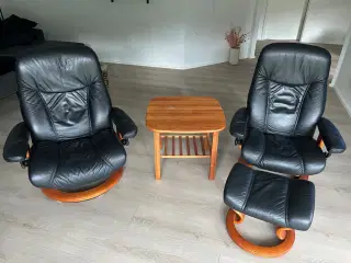 Stressless lænestole inkl. skammel og cafebord