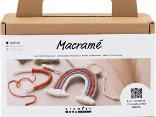 Mini DIY Kit Macramé, Regnbue, 1 pk.