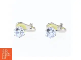 Ørering med klare sten (str. 1 cm)