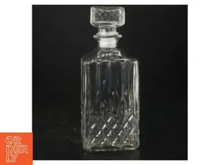 Glaskaraffel med låg (str. 9x9x24 cm)