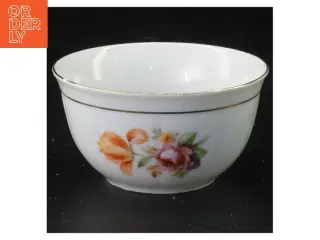 Porcelænsskål med blomstermotiver (str. 10 x 5 cm)