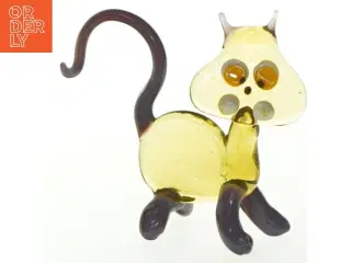 Glasfigur af hund (str. 10x9 cm)