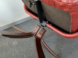 2 læder læderlænestole