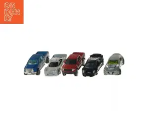Sæt med fem legetøjsbiler (str. 7,5 cm)