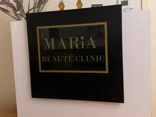 Receptionsdisk,hvid-sort, med LED-belysning