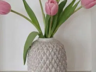 Stor dekorativ vase m. harlekinmønster