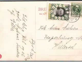 Julemærke 1909 på Postkort