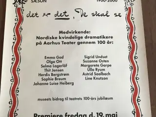 Plakat, Aarhus Teaters 100 års jubilæum