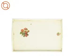 Vintage bakke med rosenmotiv (str. 50 x 34 x 5 cm)