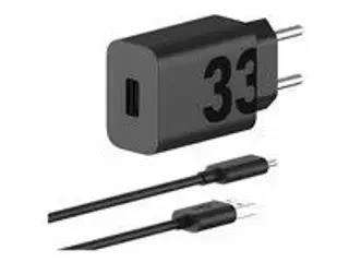 Vægoplader Motorola TurboPower 33 W med USB‑A (mat sort)