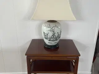 2 stk. kinesisk/japansk-inspirerede bordlamper me