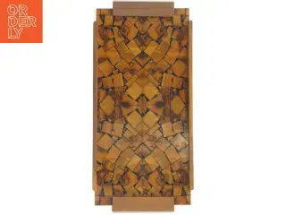 Intarsia træbakke (str. 41 x 19,5 cm)